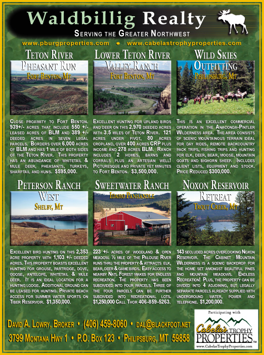 February 2007 Montana Land Magazine
									<br />
									Page 04
									  ♦  
									7¼"W x 9¾"H<br />
									100# Coated Text Stock